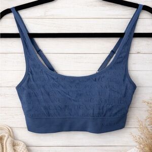 Nautica Blue Logo Sports Bra Bralette Adjustable Straps Size Medium